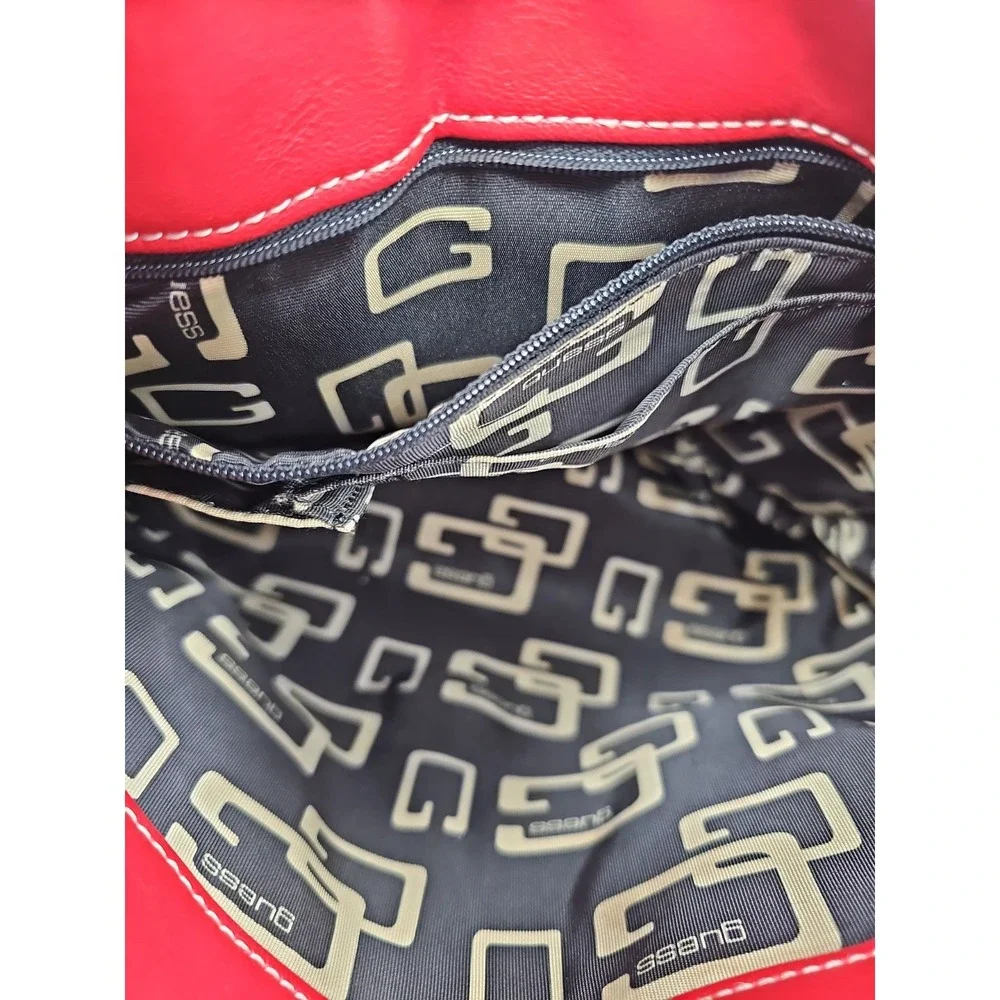 Guess red faux